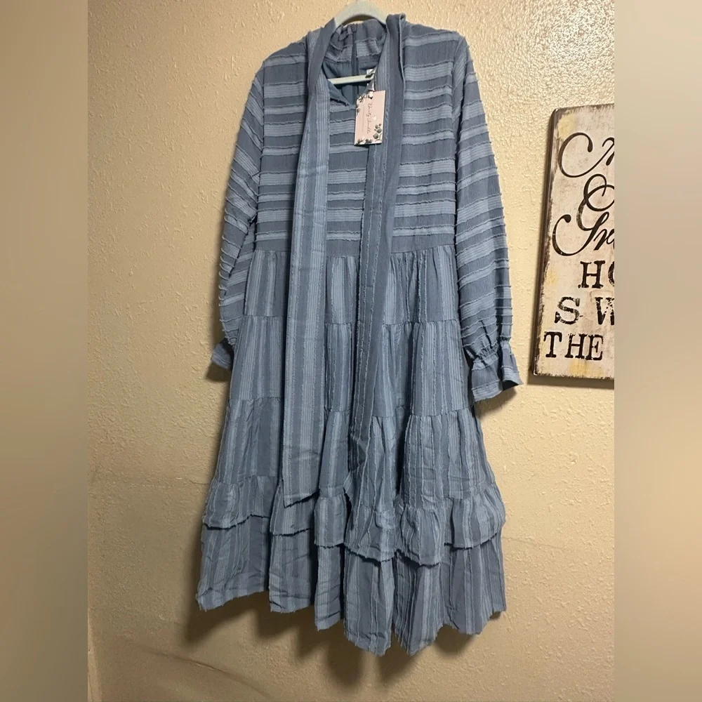 -SOLD- Dainty Jewels- Manchester Mornings Dress for Girls💙 - Picture 5 of 7